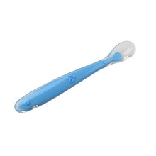 Load image into Gallery viewer, Hot Sale Baby Soft Silicone Spoon Candy Color Temperature Sensing Spoon Children Food Baby Feeding Tools