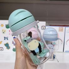 Load image into Gallery viewer, Hipac 1Pcs 250ml Baby Kids Children Cartoon Animal School Drinking Water Bottle Sippy Cup With Shoulder Strap Feeding