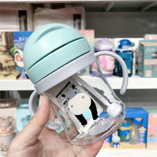 Load image into Gallery viewer, Hipac 1Pcs 250ml Baby Kids Children Cartoon Animal School Drinking Water Bottle Sippy Cup With Shoulder Strap Feeding