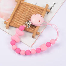 Load image into Gallery viewer, Food Grade Safe Silicone Baby Pacifier Chain/Clip Cute Crown Pacifier Clips Nipple Holder for Baby Personalized Name Pacifier