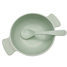 Load image into Gallery viewer, Baby Feeding Tableware Set Eco-Friendly Toddle Baby Plate Dish Children Dishes Dinnerware Kids Anti-hot Training Bowl+Spoon

