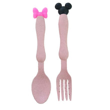 Load image into Gallery viewer, Wheat Straw Baby Dinner Bowl children cartoon tableware set kid dinner plate baby training Bowl spoon fork for dropping opp pack

