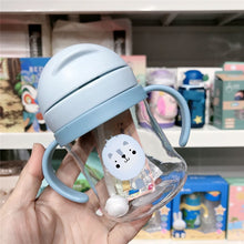 Load image into Gallery viewer, Hipac 1Pcs 250ml Baby Kids Children Cartoon Animal School Drinking Water Bottle Sippy Cup With Shoulder Strap Feeding
