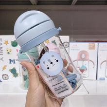 Load image into Gallery viewer, Hipac 1Pcs 250ml Baby Kids Children Cartoon Animal School Drinking Water Bottle Sippy Cup With Shoulder Strap Feeding
