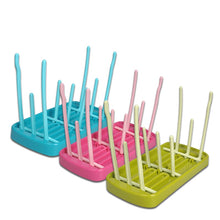 Load image into Gallery viewer, Bottle Dry Rack Baby Bottle Drain Drying Racks Blue Pink Baby Bottle Cleaning Dryer Drainer Storage Drying Rack
