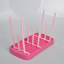 Load image into Gallery viewer, Bottle Dry Rack Baby Bottle Drain Drying Racks Blue Pink Baby Bottle Cleaning Dryer Drainer Storage Drying Rack
