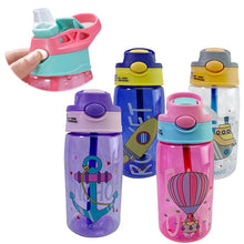 Load image into Gallery viewer, Kids Water Sippy Cup Creative Cartoon Baby Feeding Cups with Straws Leakproof Water Bottles Outdoor Portable Children's Cups
