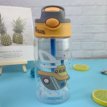 Load image into Gallery viewer, Kids Water Sippy Cup Creative Cartoon Baby Feeding Cups with Straws Leakproof Water Bottles Outdoor Portable Children's Cups
