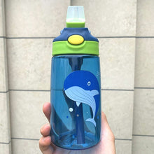 Load image into Gallery viewer, Kids Water Sippy Cup Creative Cartoon Baby Feeding Cups with Straws Leakproof Water Bottles Outdoor Portable Children's Cups

