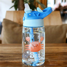 Load image into Gallery viewer, Kids Water Sippy Cup Creative Cartoon Baby Feeding Cups with Straws Leakproof Water Bottles Outdoor Portable Children's Cups
