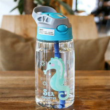 Load image into Gallery viewer, Kids Water Sippy Cup Creative Cartoon Baby Feeding Cups with Straws Leakproof Water Bottles Outdoor Portable Children's Cups

